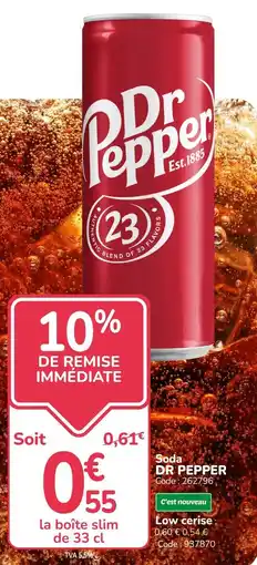Promocash Dr Pepper offre
