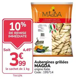 Promocash MAGDA Aubergines grillées offre
