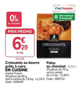 Promocash EN CUISINE Croissants au beurre offre