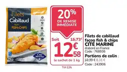 Promocash CITÉ MARINE Filets de cabillaud offre
