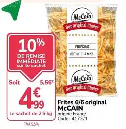 Promocash McCain Frites 6/6 original offre