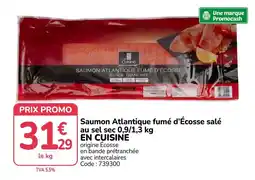 Promocash en Cuisine Saumon Atlantique fumé d'Écosse offre