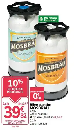Promocash MOSBRÄU Bière blanche offre