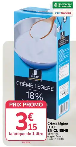 Promocash EN CUISINE Crème légère offre