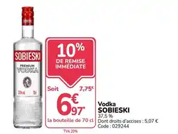 Promocash SOBIESKI VODKA offre