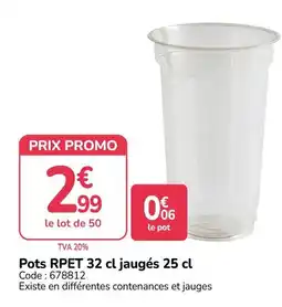 Promocash Pots RPET offre