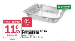 Promocash PROMOCASH Plats aluminium GN 1/2 offre