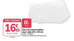 Promocash Sacs de conservation offre