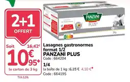 Promocash PANZANI Lasagnes gastronormes offre