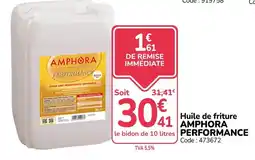 Promocash AMPHORA Huile de friture offre