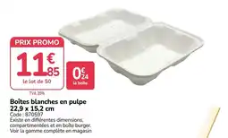 Promocash Boîtes blanches en pulpe offre