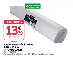 Promocash PROMOCASH Nappe damassée blanche offre