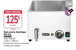 Promocash HENDI Bain-marie électrique offre