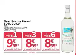 Promocash BOEL GUILL Y Rhum blanc traditionnel offre