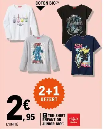 E.Leclerc Tee-Shirt Enfant Ou Junior Bio offre