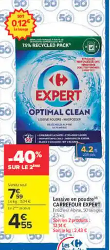 Carrefour Market Carrefour Expert Lessive en poudre offre