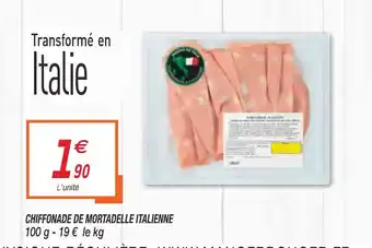 Chiffonade De Mortadelle Italienne