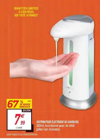 Netto Distributeur électrique De Savon/Gel offre