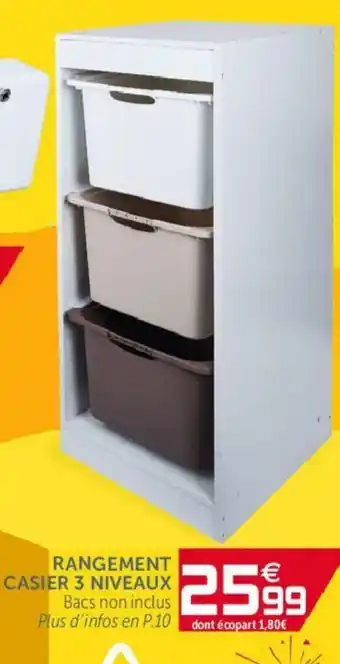 Gifi Rangement Casie 3 Niveaux offre