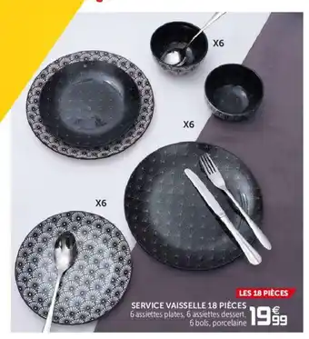Gifi Service Vaisselle 18 Pièces offre