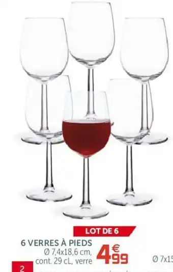Gifi 6 Verres A Pieds offre