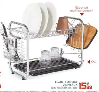 Gifi ègouttoir XXL 2 Niveaux offre