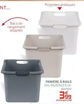 Gifi Panière A Rails offre