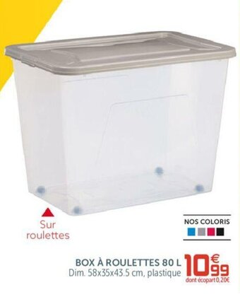 Gifi Box À Roulettes 80 L offre