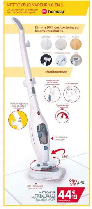 Gifi Nettoyeur Vapeur 10 En 1 Mulfontions offre