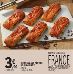 E.Leclerc 6 SUISSES AUX PÉPITES DE CHOCOLAT offre