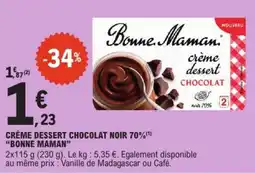 E.Leclerc Bonne Maman crème dessert chocolat offre