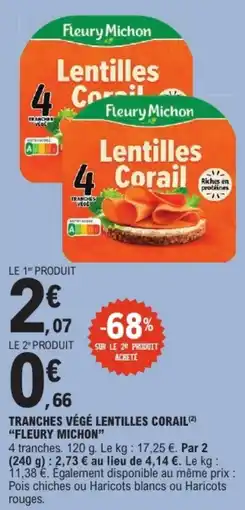 E.Leclerc Fleury Michon Lentilles Corail offre