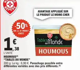 E.Leclerc Tables du Monde Houmous offre