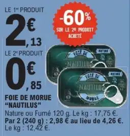 E.Leclerc NAUTILUS Foie de morue offre