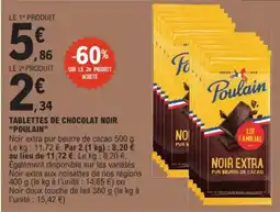 E.Leclerc Poulain Tablettes de chocolat noir offre