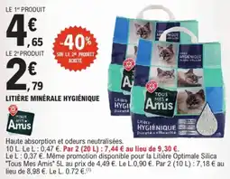 E.Leclerc Tous Mes Amis Litière Minérale Hygiénique offre