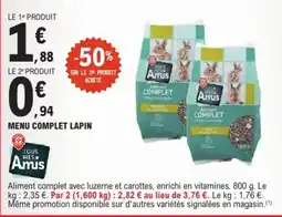 E.Leclerc Tous Mes Amis Aliment complet lapin offre
