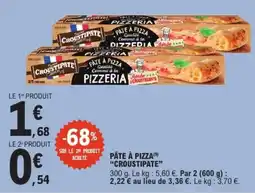E.Leclerc CROUSTIPATE PÂTE À PIZZA offre