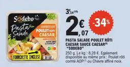 E.Leclerc SODEBO Pasta Salade Poulet Rôti Caesar offre
