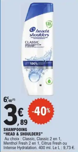 E.Leclerc head&shoulders SHAMPOOING offre