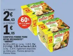 E.Leclerc ANDROS Compotées pomme poire offre