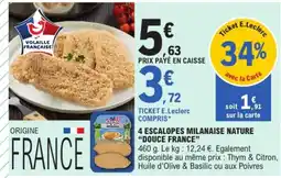 E.Leclerc Douce France Escalopes milanaise offre