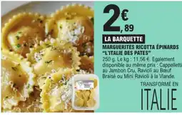 E.Leclerc LA BARQUETTE MARGUERITES RICOTTA ÉPINARDS offre