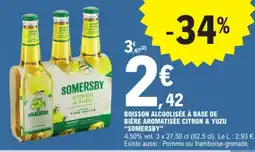 E.Leclerc SOMERSBY Citron & Yuzu offre