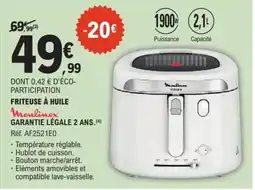 E.Leclerc Moulinex Friteuse à huile offre