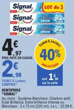 E.Leclerc Signal Dentifrice offre