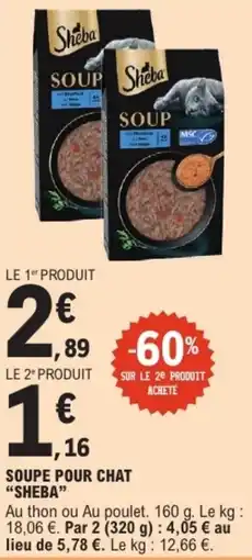 E.Leclerc Sheba Soupe pour chat offre