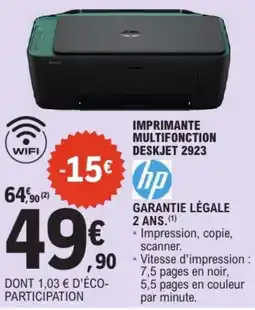 E.Leclerc HP IMPRIMANTE MULTIFONCTION DESKJET 2923 offre