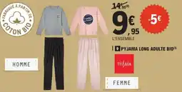 E.Leclerc Tissiaa PYJAMA LONG ADULTE BIO offre