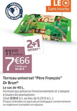 Jardiland Or Brun Terreau universel "Père François" offre